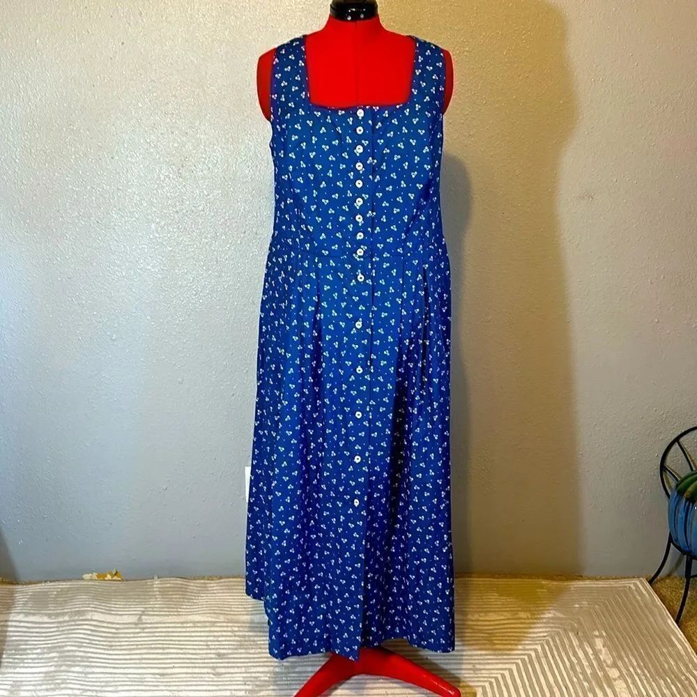 Grasegger women’s blue floral midi dress size 52